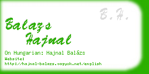 balazs hajnal business card
